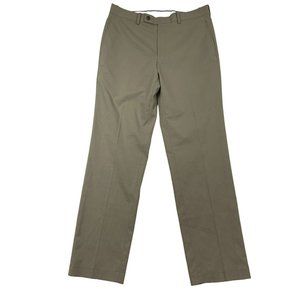 Lauren Ralph Lauren Mens Flat Front Stretch Straight Dress Pants Size 32x32 Tan